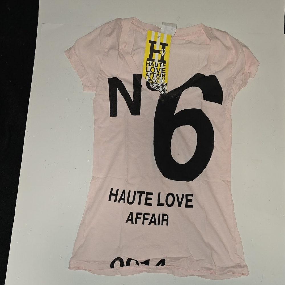 Haute Love Affair Pink Tee with Black Graphics